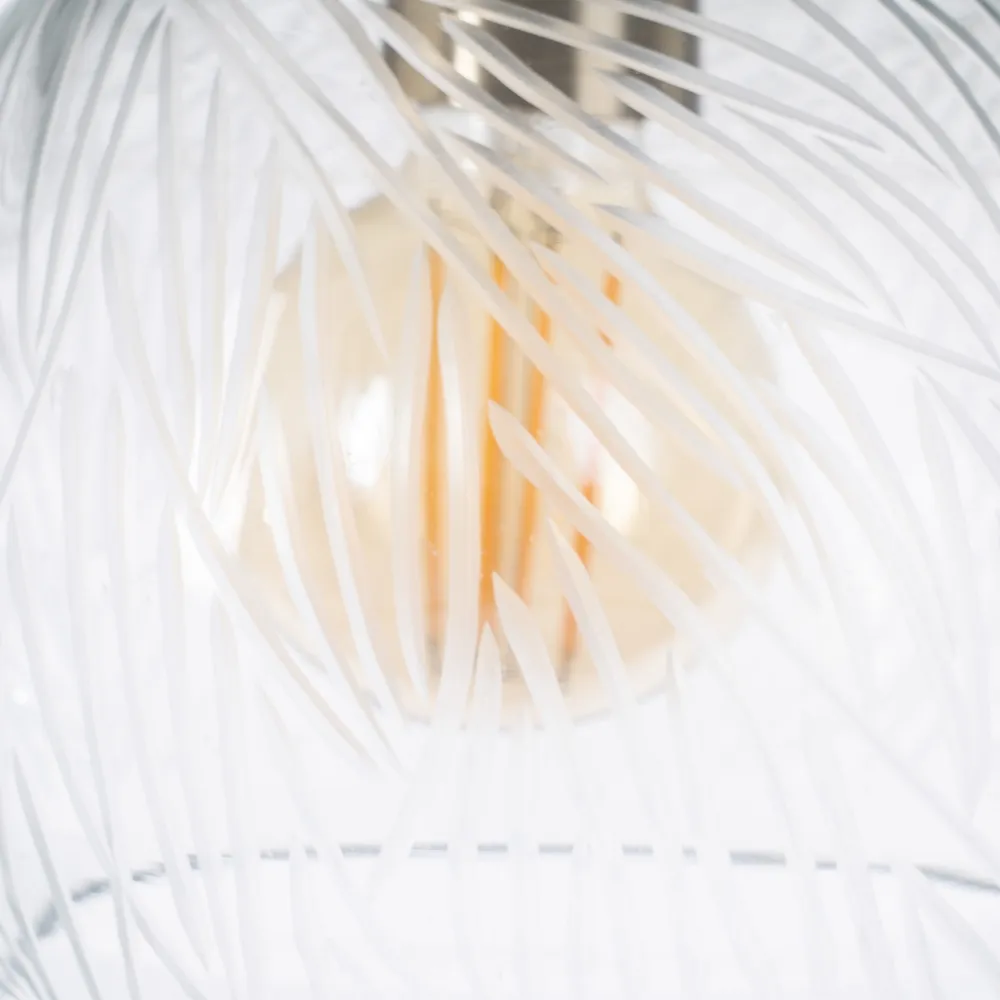 Lampa suspendata Cristal, sticla/metal, transparent/auriu, Ixia [3]