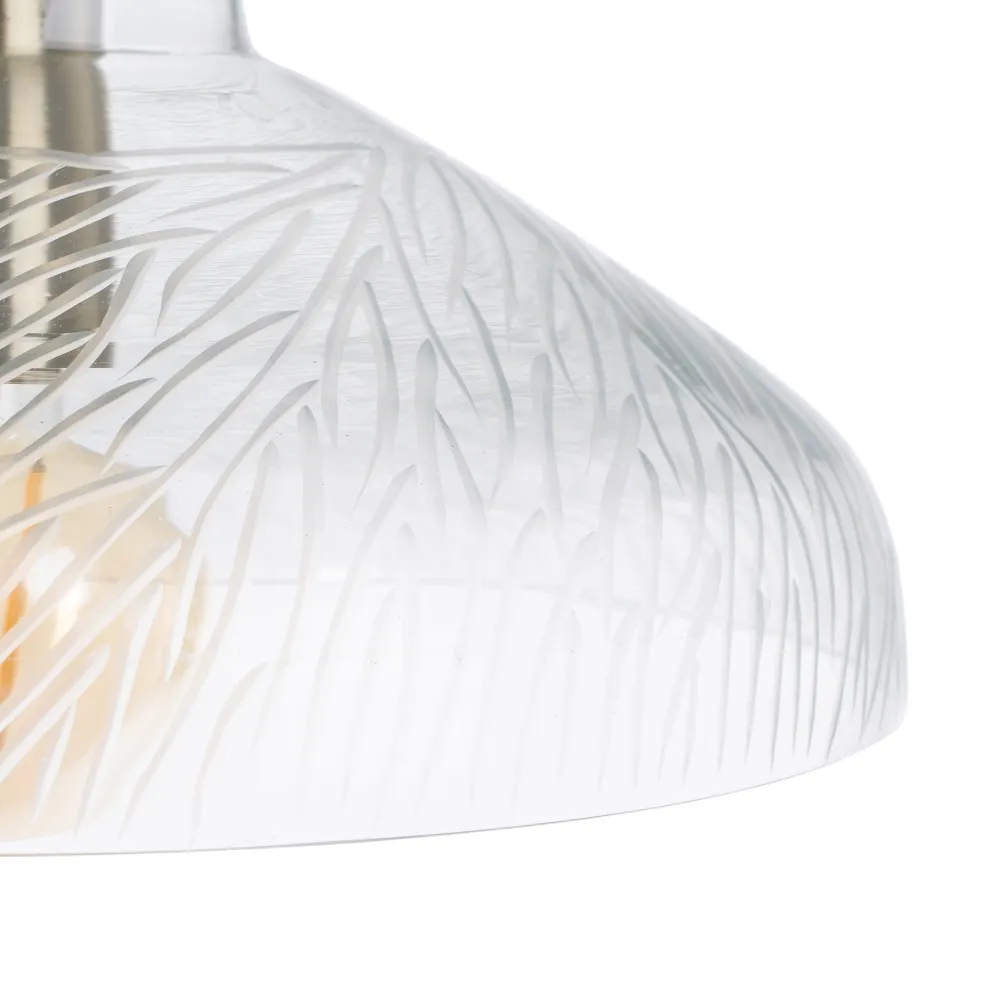 Lampa suspendata Cristal, sticla/metal, transparent/auriu, Ixia [4]