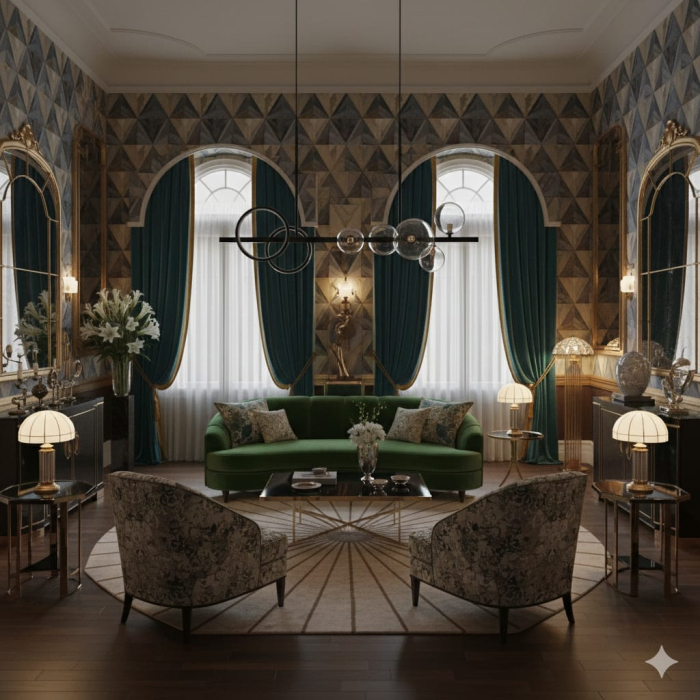 Lampa suspendată cu structură liniară din metal negru și globuri din cristal fumuriu. [2]