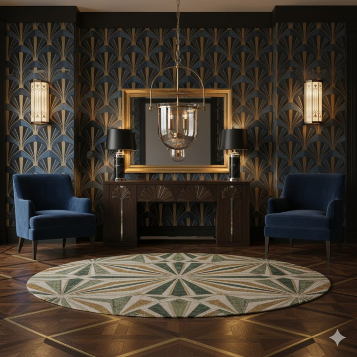 Lampă suspendată cu structură metalică arcuită și corp din cristal fumuriu. [2]