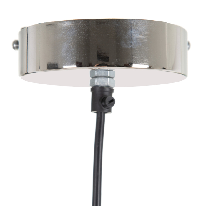 Lampă suspendată din aluminiu argintiu cu textură gravată [2]