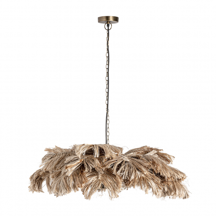 Lampa suspendata etnica aluminiu ratan | Iluminat exotic [2]