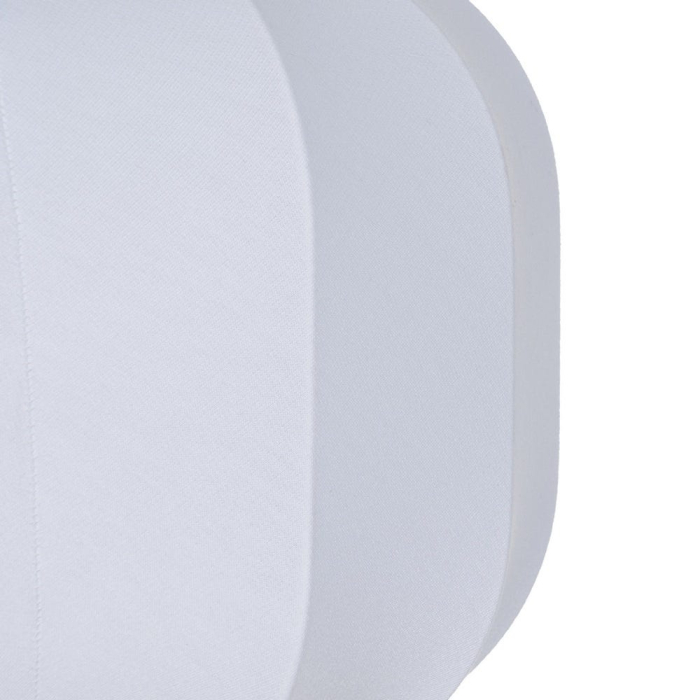 Lampă suspendată din material textil alb cu formă rotunjită segmentată ca un dovleac de 31 cm [4]