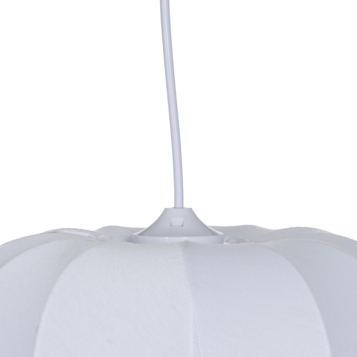 Lampă suspendată din material textil alb cu profil compact [6]