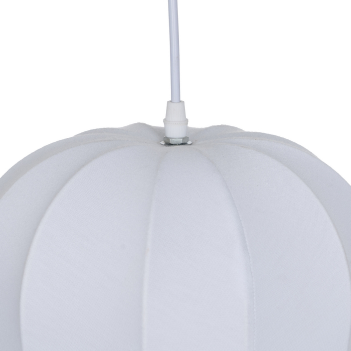 Lampă suspendată din material textil alb, profil mai înalt [5]