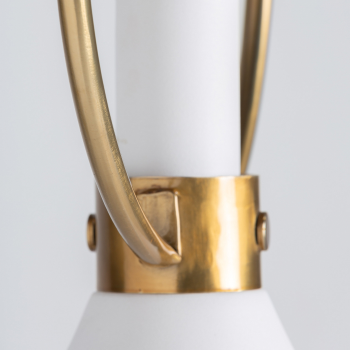 Lampa suspendata Art Deco fier alb auriu|Lampi elegante [5]