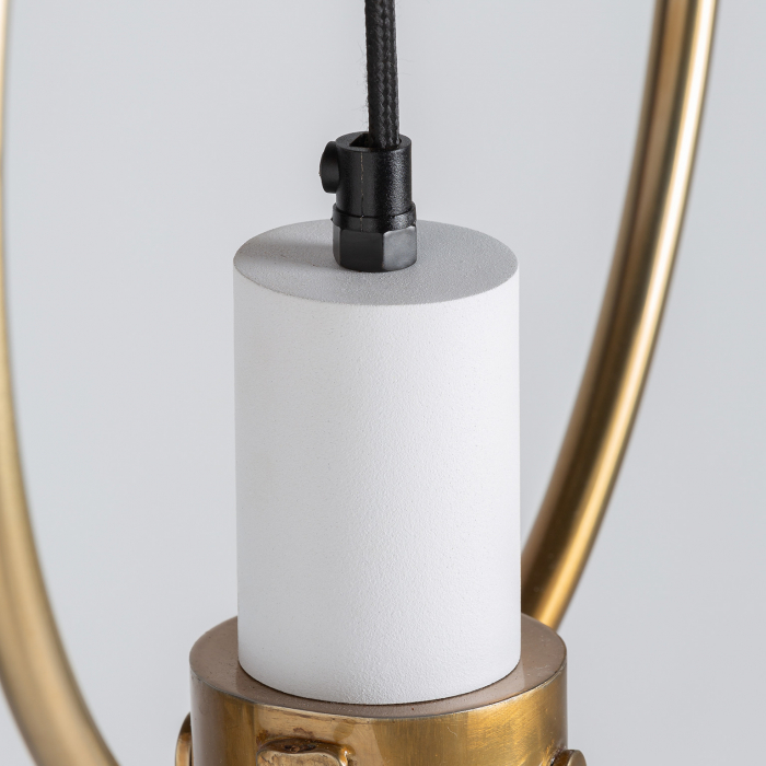 Lampa suspendata Art Deco fier alb auriu|Lampi elegante [4]