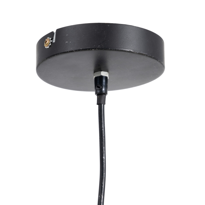 Lampă suspendată din metal argintiu perforat, model unduit [6]