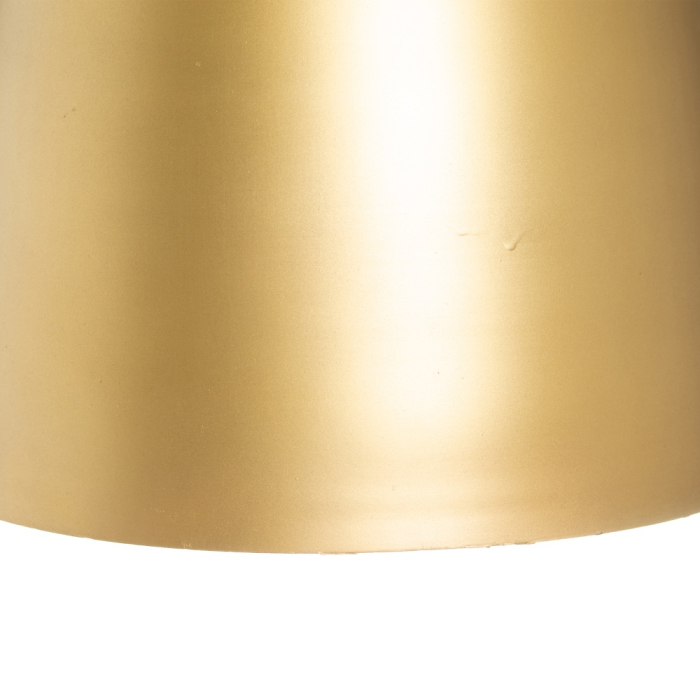 Lampă suspendată din metal auriu cu finial din lemn strunjit [5]