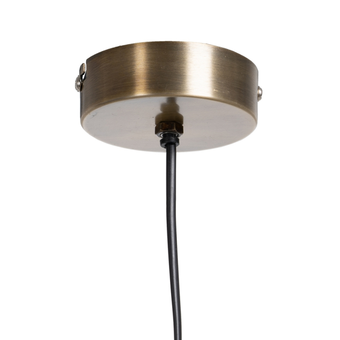 Lampă suspendată din metal auriu vechi cu model de frunză [7]