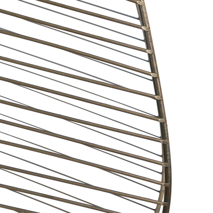 Lampă suspendată din metal auriu vechi cu model de frunză [4]