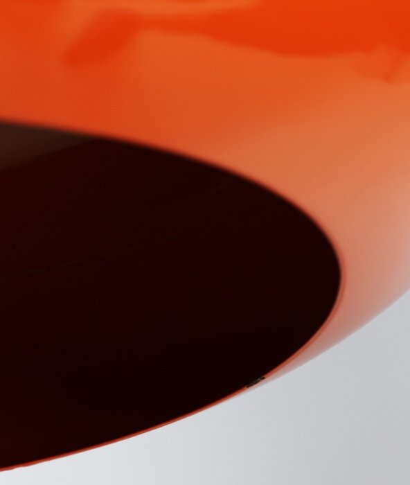 Lampă suspendată din metal portocaliu și verde – pendul colorat cu design retro-modern [4]