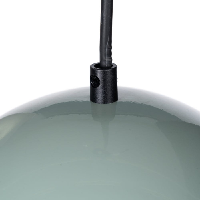 Lampa suspendată din metal verde deschis cu cupolă emisferică și sferă reflectoare – pastel [4]