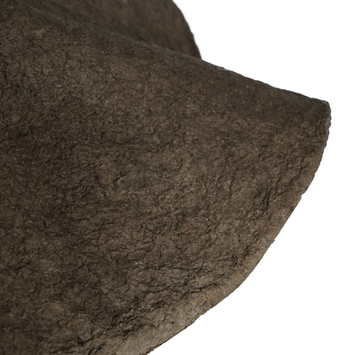 Lampă suspendată din papier-mache gri cu margine ondulată [4]