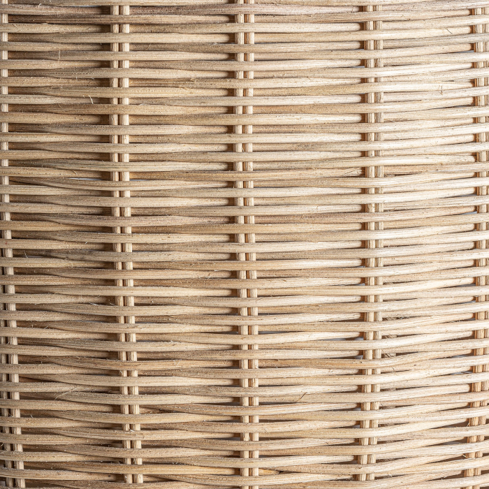 Lampă suspendată în formă de ou din ratan natural împletit dens, cu cablu transparent [3]