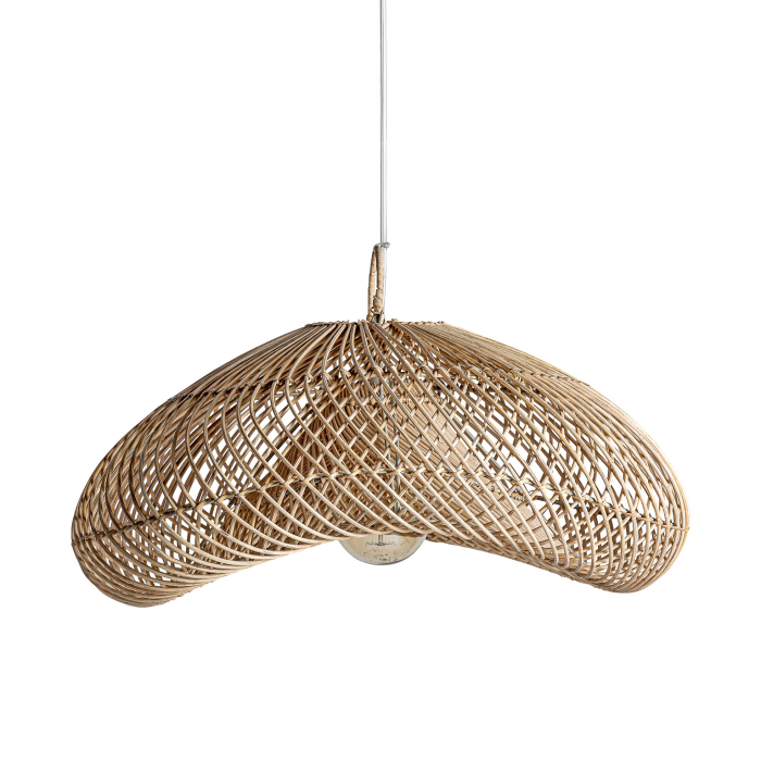Lampa suspendata ratan|Iluminat contemporan natural [1]