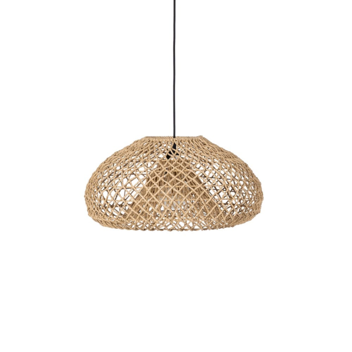 Lampa suspendată din sfoară de hârtie naturală cu împletitură aerisită – abajur diafan [1]