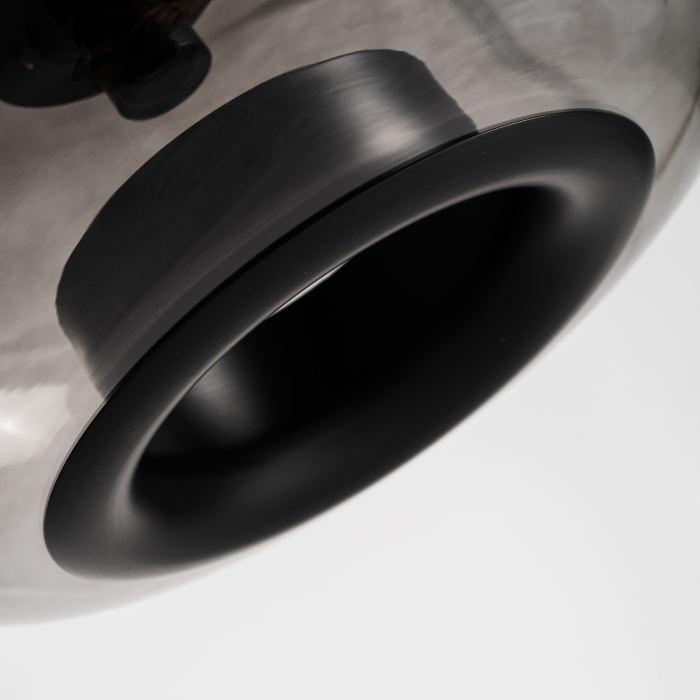 Lampă suspendată din sticlă gri translucidă cu design contemporan [5]