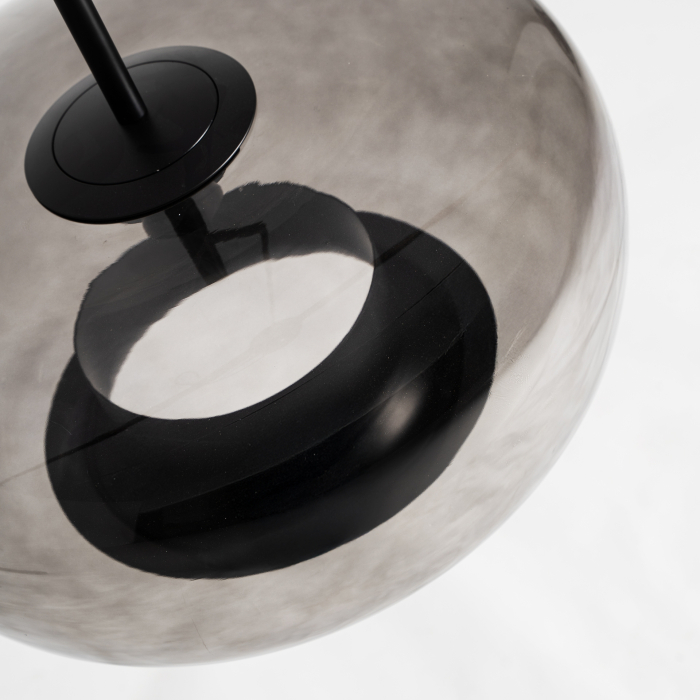 Lampă suspendată din sticlă gri translucidă cu design contemporan [4]