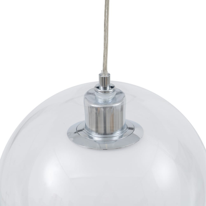 Lampă suspendată din sticlă transparentă cu glob interior opac [3]