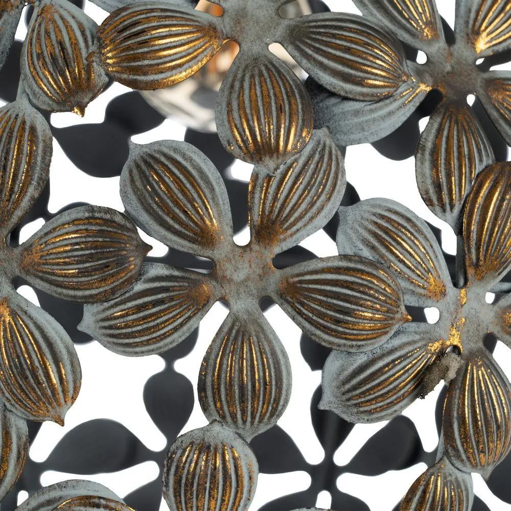 Lampa suspendata Flower, metal, auriu vintage, Ixia - creativdeco.ro [4]