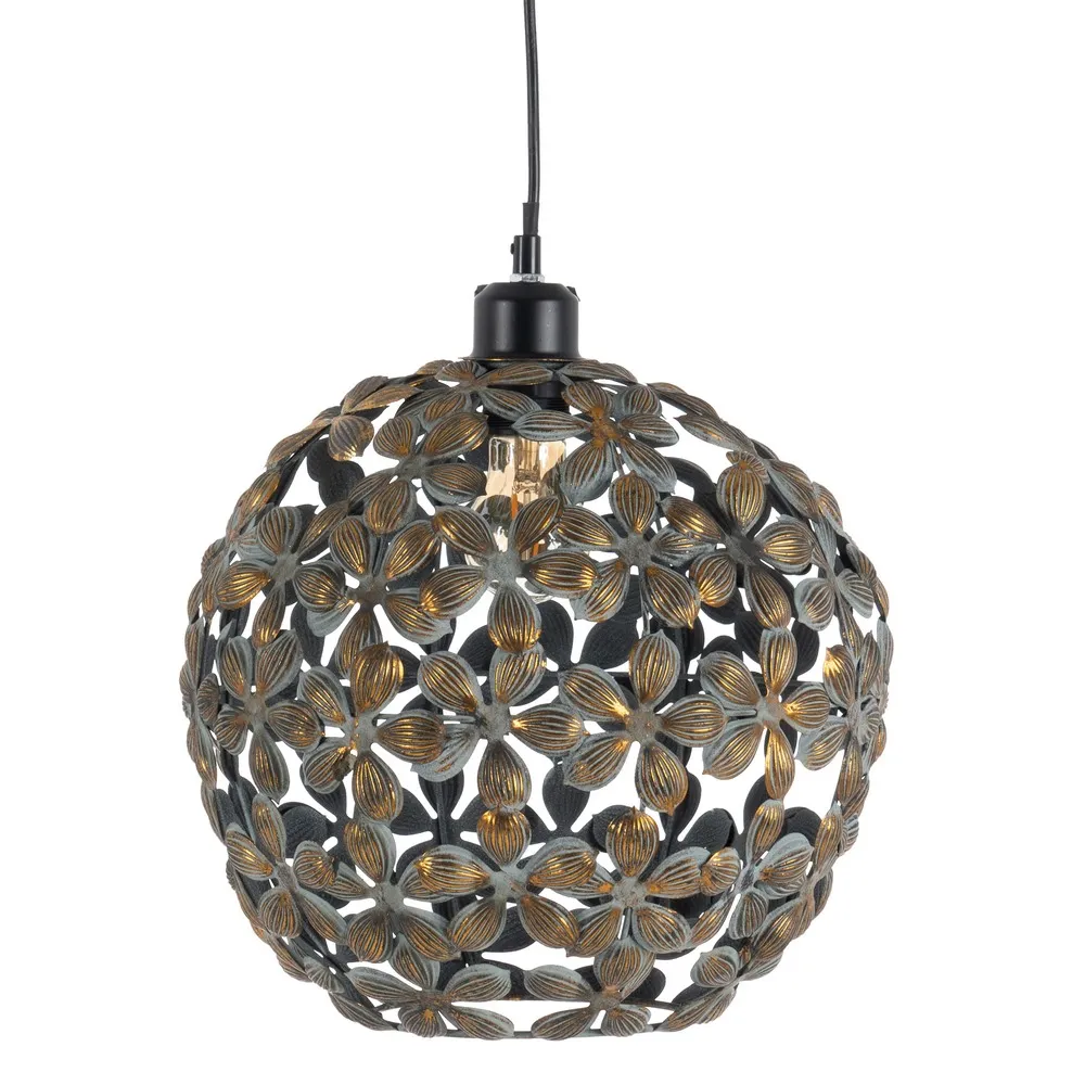 Lampa suspendata Flower, metal, auriu vintage, Ixia - creativdeco.ro [1]