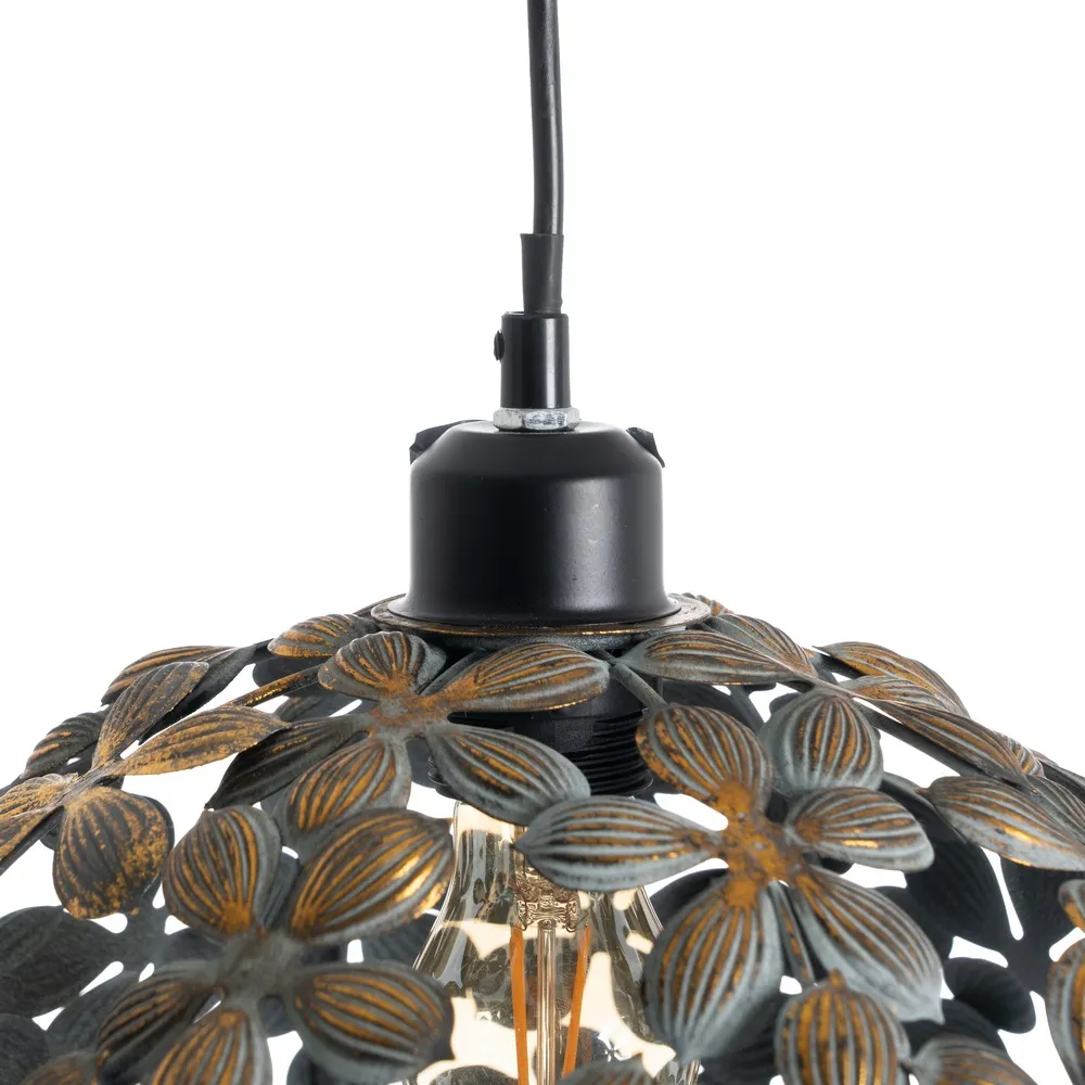 Lampa suspendata Flower, metal, auriu vintage, Ixia - creativdeco.ro [3]