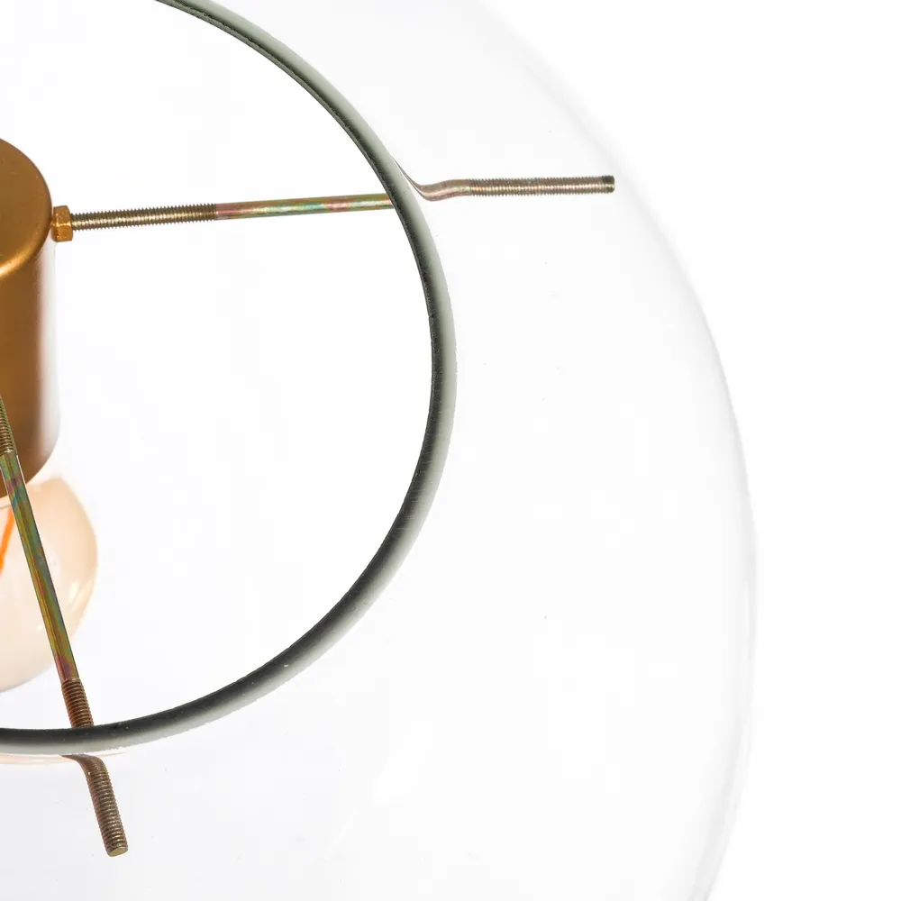 Lampa suspendata Globe, sticla/metal, transparent/auriu, Ixia [3]