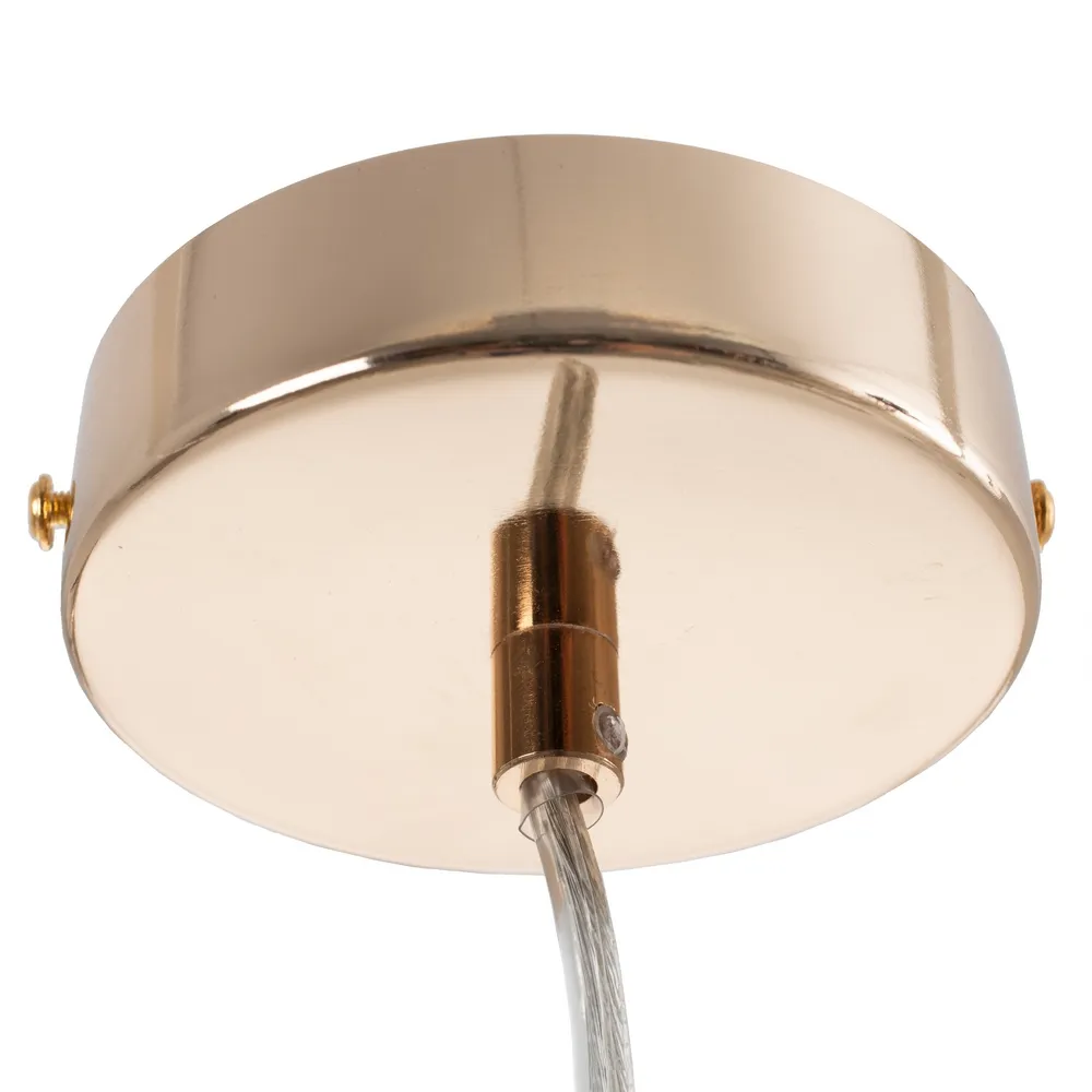 Lampa suspendata, metal/sticla, auriu, Ixia [6]