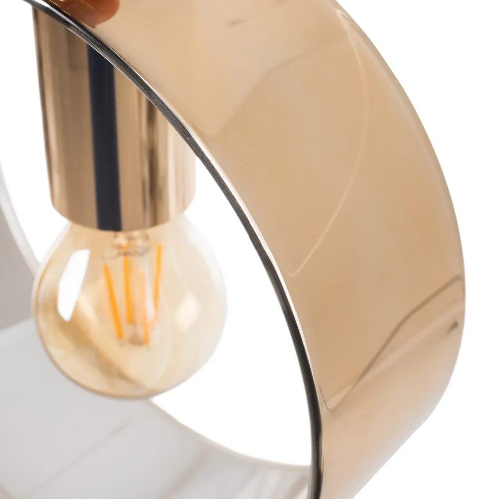 Lampa suspendata, metal/sticla, auriu, Ixia [4]