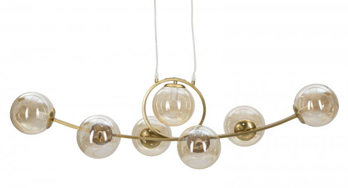 Lampa suspendata Japan 7 lumini, metal auriu - CreativDeco.ro [4]