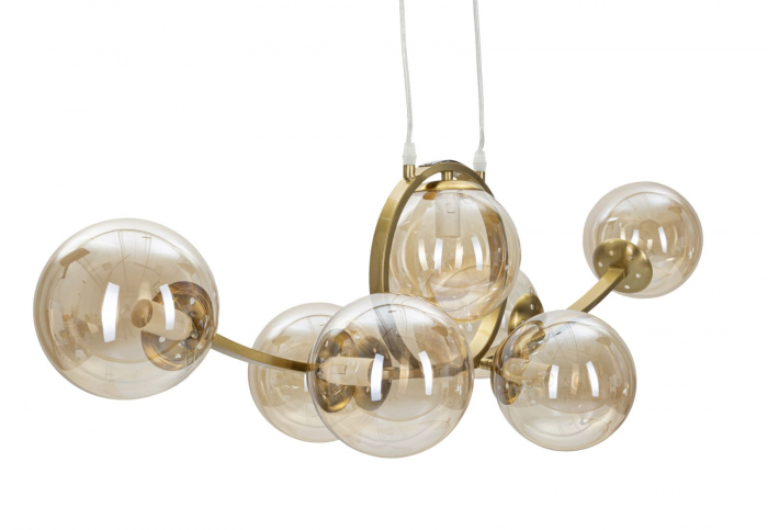 Lampa suspendata Japan 7 lumini, metal auriu - CreativDeco.ro [7]