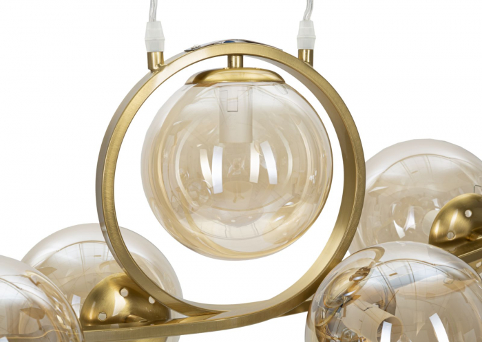 Lampa suspendata Japan 7 lumini, metal auriu - CreativDeco.ro [8]