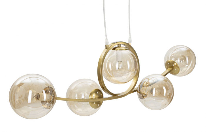 Lampa suspendata Japan, metal/sticla, auriu, Mauro Ferretti [7]