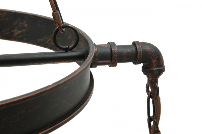 Lampa suspendata, metal, maro vintage, Mauro Ferretti [4]