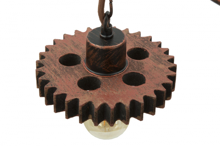 Lampa suspendata, metal, maro vintage, Mauro Ferretti [6]