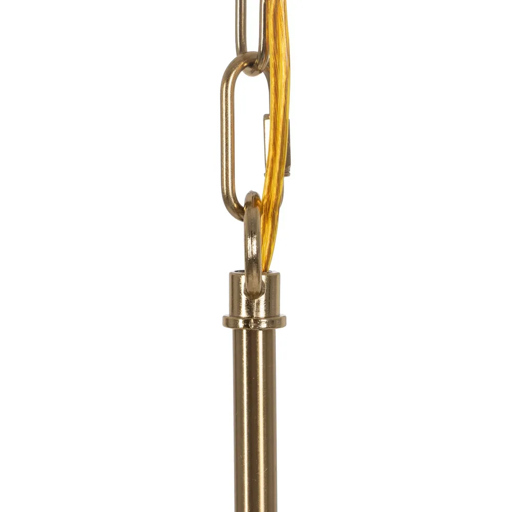 Lampa suspendata, metal/sticla, auriu, Ixia [6]