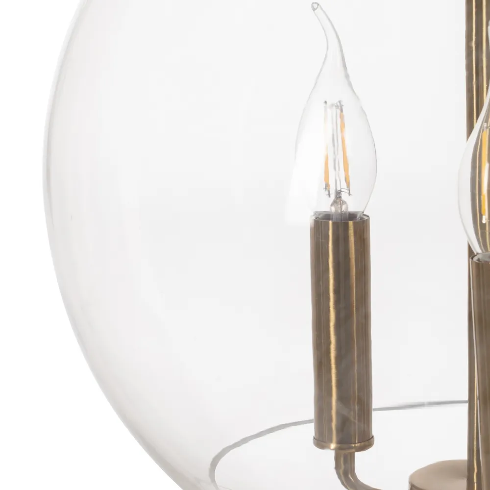Lampa suspendata, metal/sticla, auriu, Ixia [4]