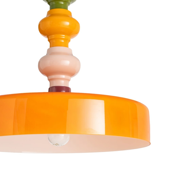 Lampă suspendată multicoloră portocalie supradimensionată [2]