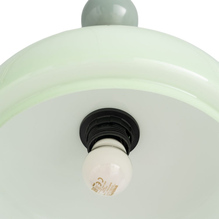 Lampă suspendată multicoloră verde pal cu accente roz [5]