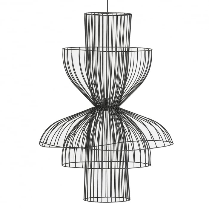 Lampa suspendata Art Deco fier negru|Lustre elegante [1]