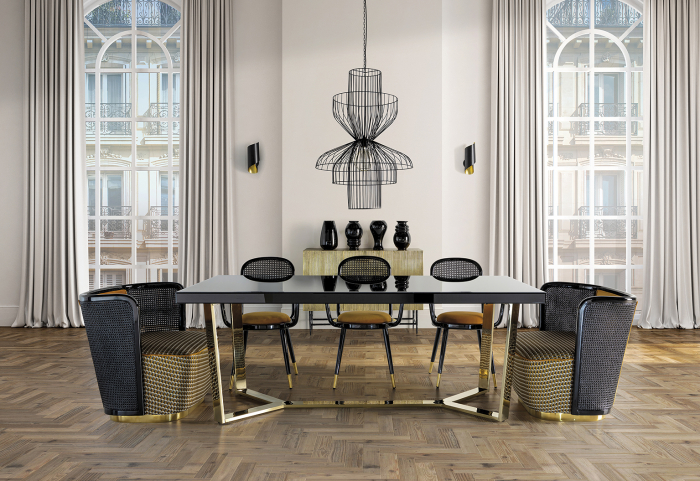 Lampa suspendata Art Deco fier negru|Lustre elegante [3]