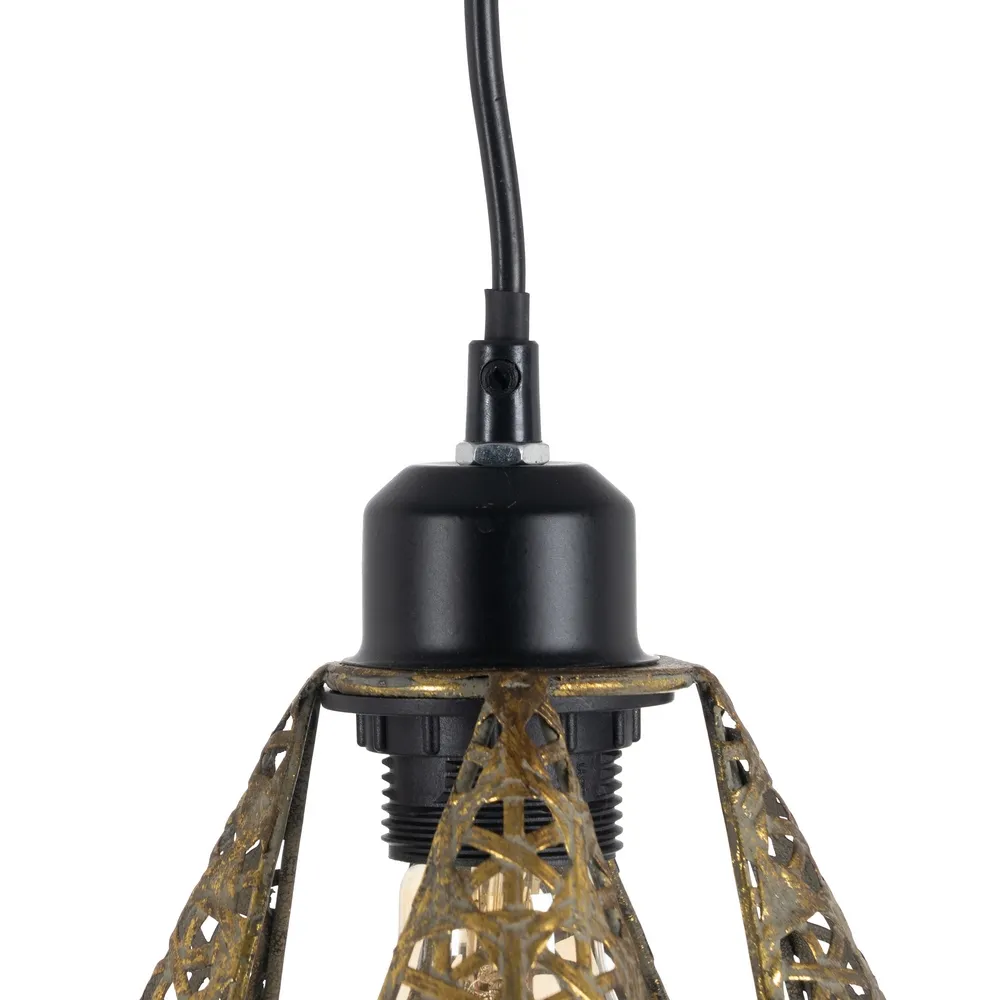 Lampa suspendata Old, metal, auriu/argintiu vintage, Ixia [3]