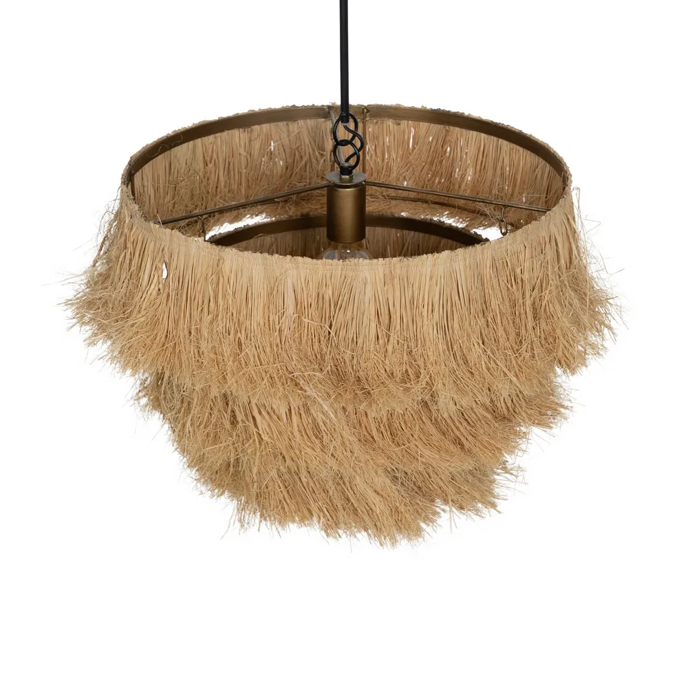 Lampa suspendata Raffia, rafie naturala - creativdeco.ro [2]