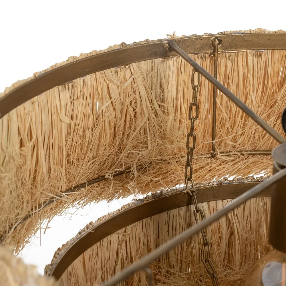 Lampa suspendata Raffia, rafie naturala - creativdeco.ro [5]