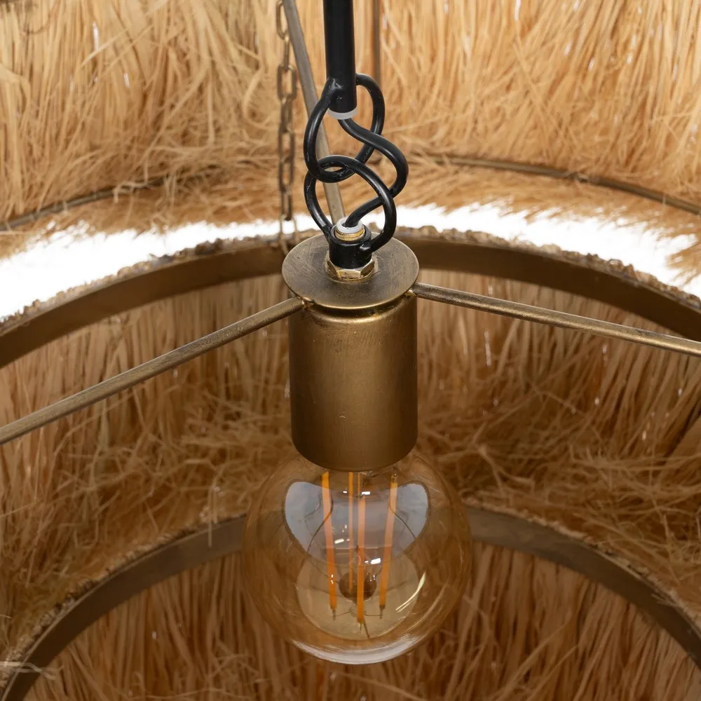 Lampa suspendata Raffia, rafie naturala - creativdeco.ro [6]