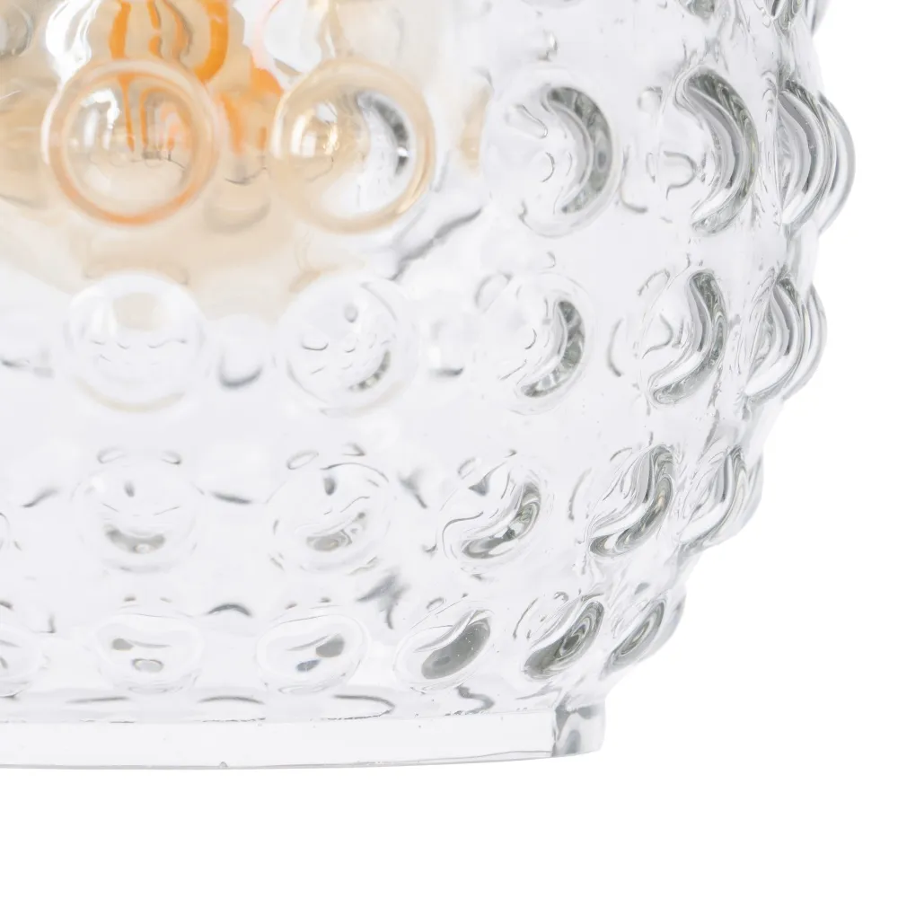 Lampa suspendata Cristal, sticla/metal, transparent/auriu, Ixia [4]