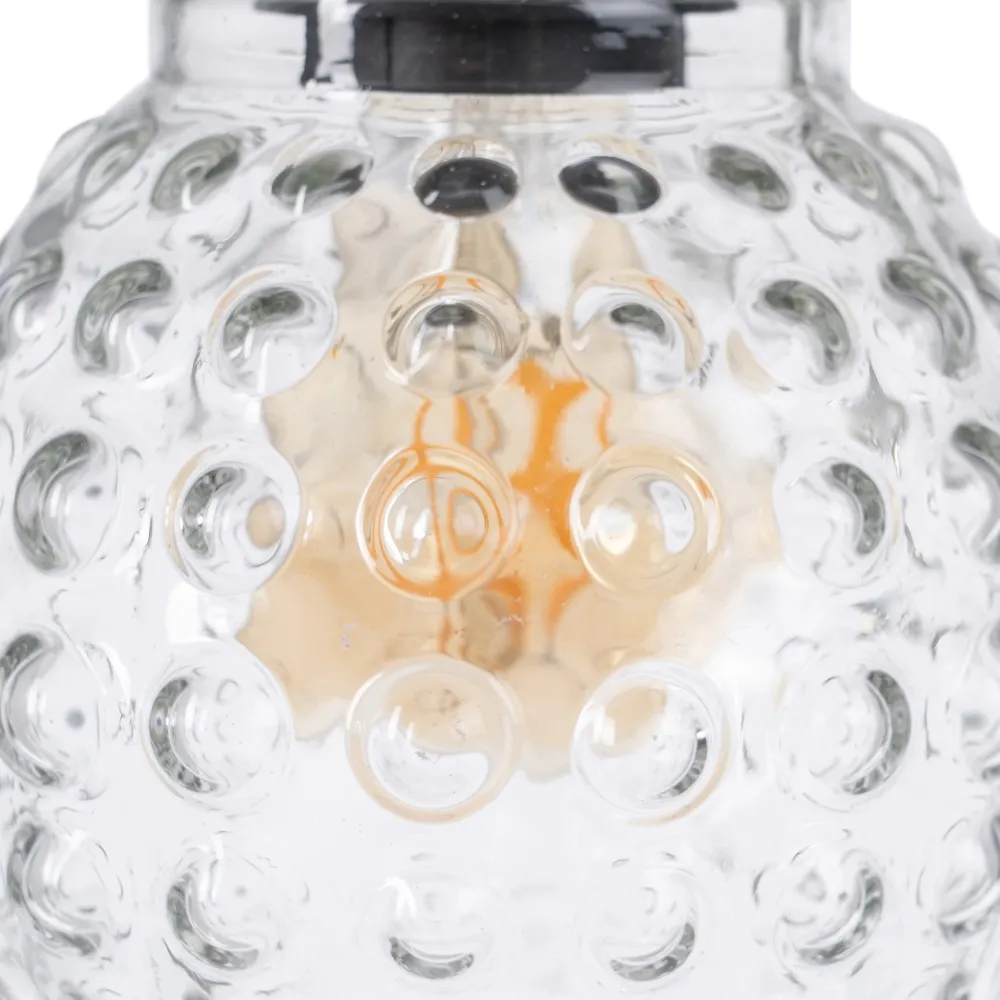 Lampa suspendata Cristal, sticla/metal, transparent/auriu, Ixia [3]