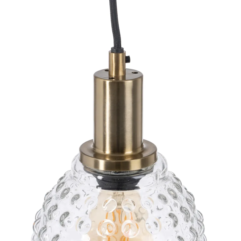 Lampa suspendata Cristal, sticla/metal, transparent/auriu, Ixia [2]