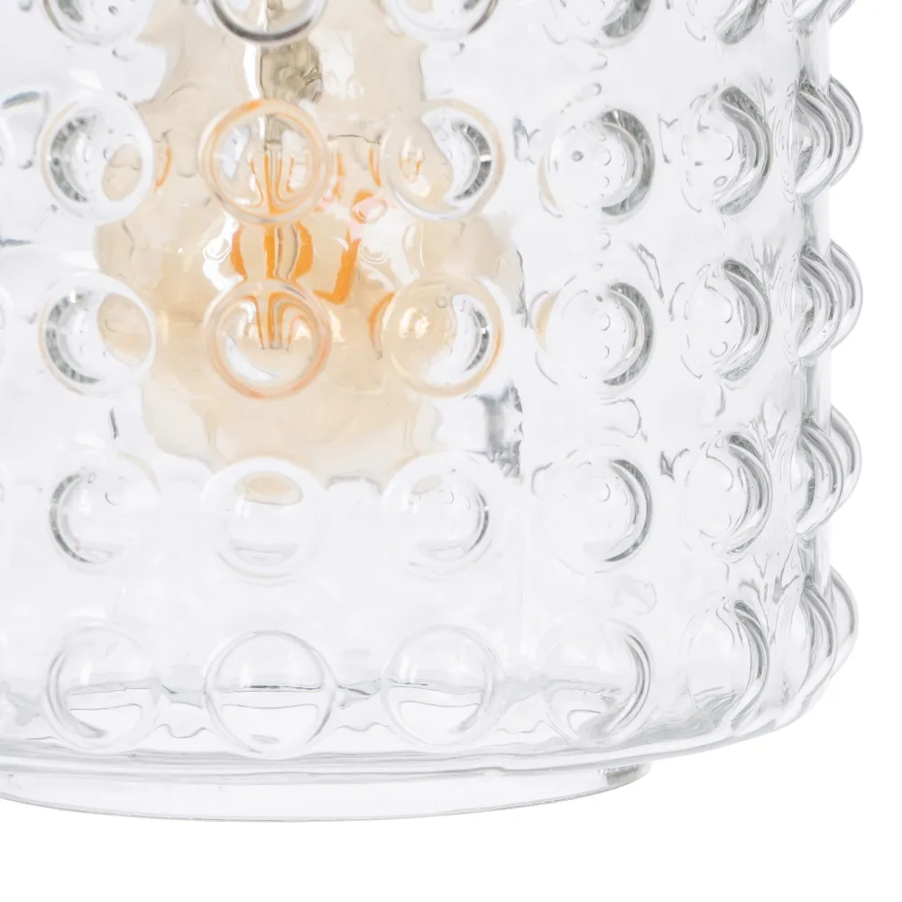 Lampa suspendata Cristal, sticla/metal, transparent/auriu, Ixia [4]